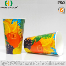 Isolados de copo de papel impresso bebida gelada com alta qualidade (12oz)